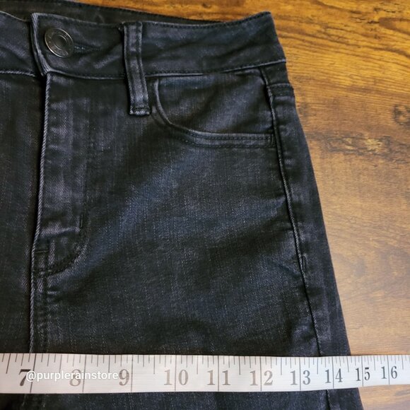 American Eagle Jeans 2 S Jegging Hi Rise Next Level Stretch Black Wash Denim - Picture 8 of 12